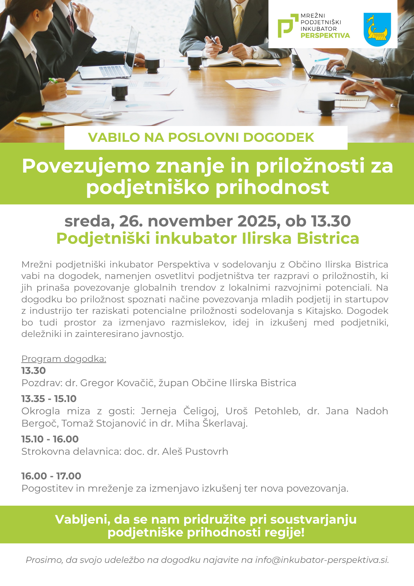 vabilo na poslovni dogodek